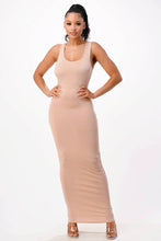 Load image into Gallery viewer, Solid Color Muscle Tank Maxi Dress: WHITE / S
