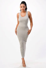 Load image into Gallery viewer, Solid Color Muscle Tank Maxi Dress: WHITE / S
