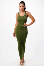 Load image into Gallery viewer, Solid Color Muscle Tank Maxi Dress: WHITE / S
