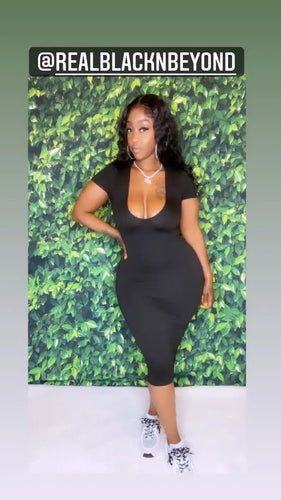Say it with my chest Dress Black - Real Black N Beyond