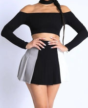 Load image into Gallery viewer, Set It Off Black Skirt Set - Real Black N Beyond
