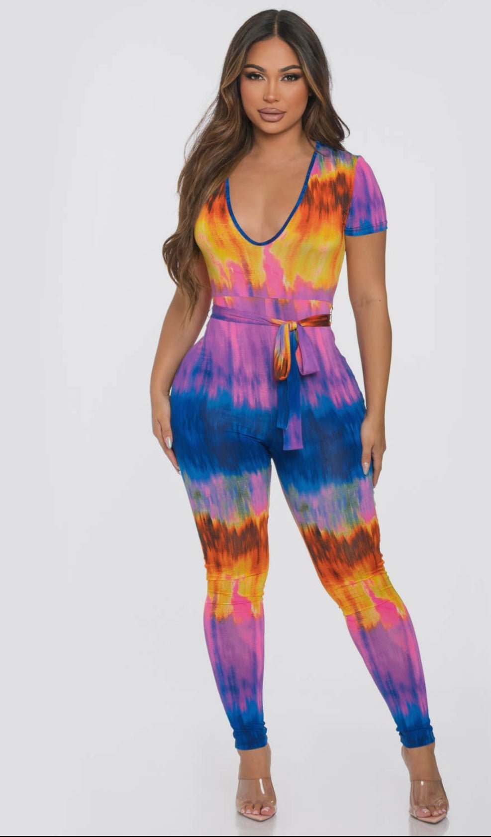 She That V - Neck Jumpsuit - Real Black N Beyond